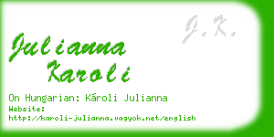 julianna karoli business card
